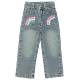 BROOKLYN RAINBOW DENIM PANTS - PANTS