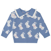 BUNNY FIELD COLLARD KNITTED SWEATER - HUXBABY