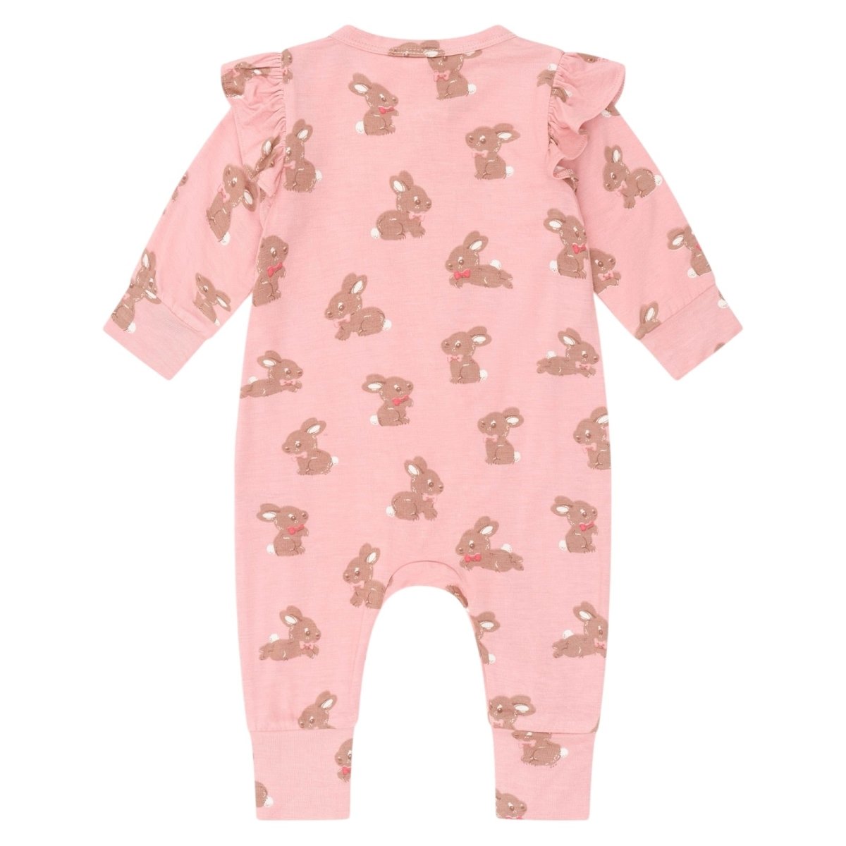 BUNNY ZIP UP FRILL ROMPER (UNISEX) - HUXBABY