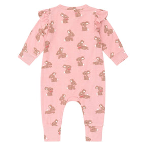 BUNNY ZIP UP FRILL ROMPER (UNISEX) - HUXBABY