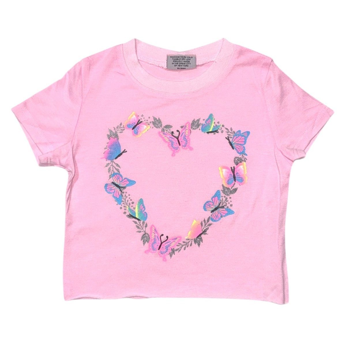 BUTTERFLIES HEART TSHIRT - SHORT SLEEVE TOPS