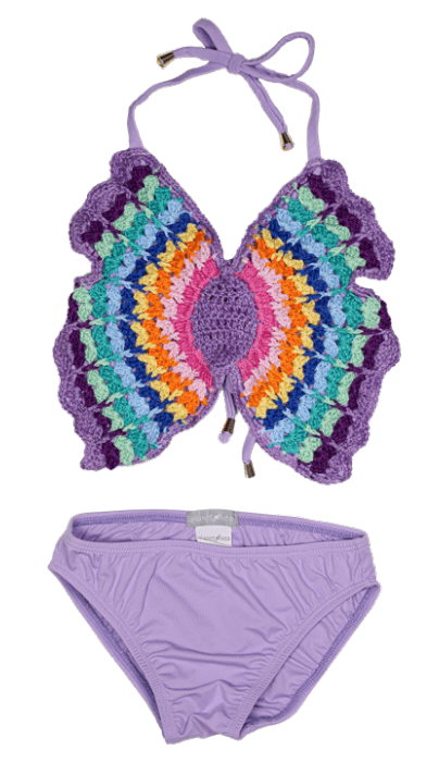 BUTTERFLY CROCHET TWO PIECE BIKINI (PREORDER) - PLANET SEA