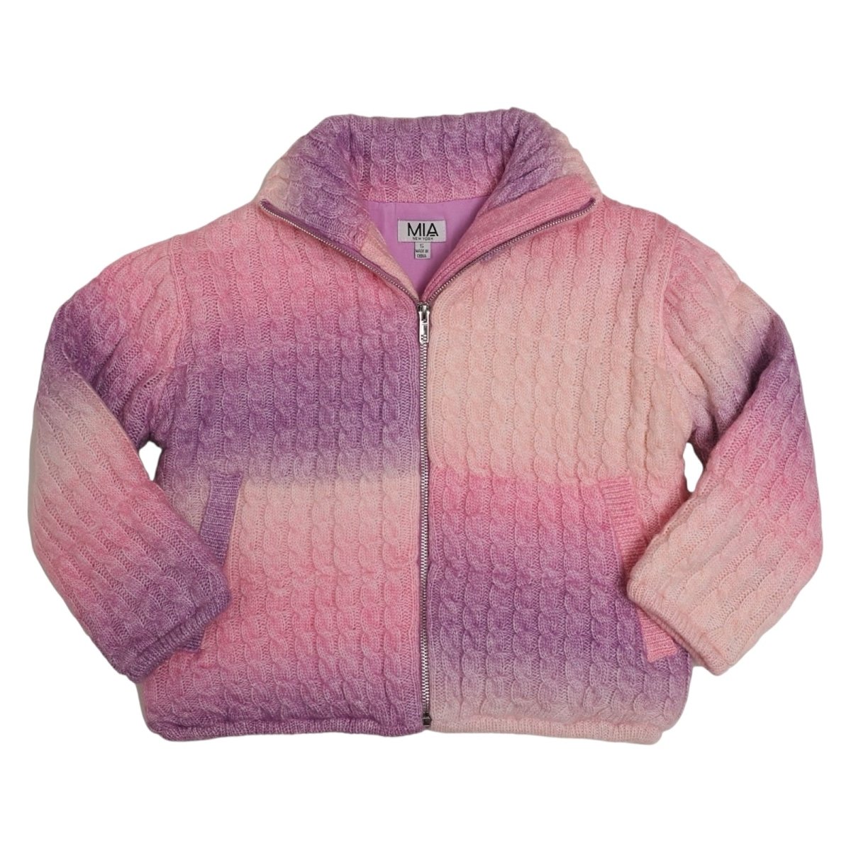 CABLE KNIT JACKET (PREORDER) - MIA NEW YORK