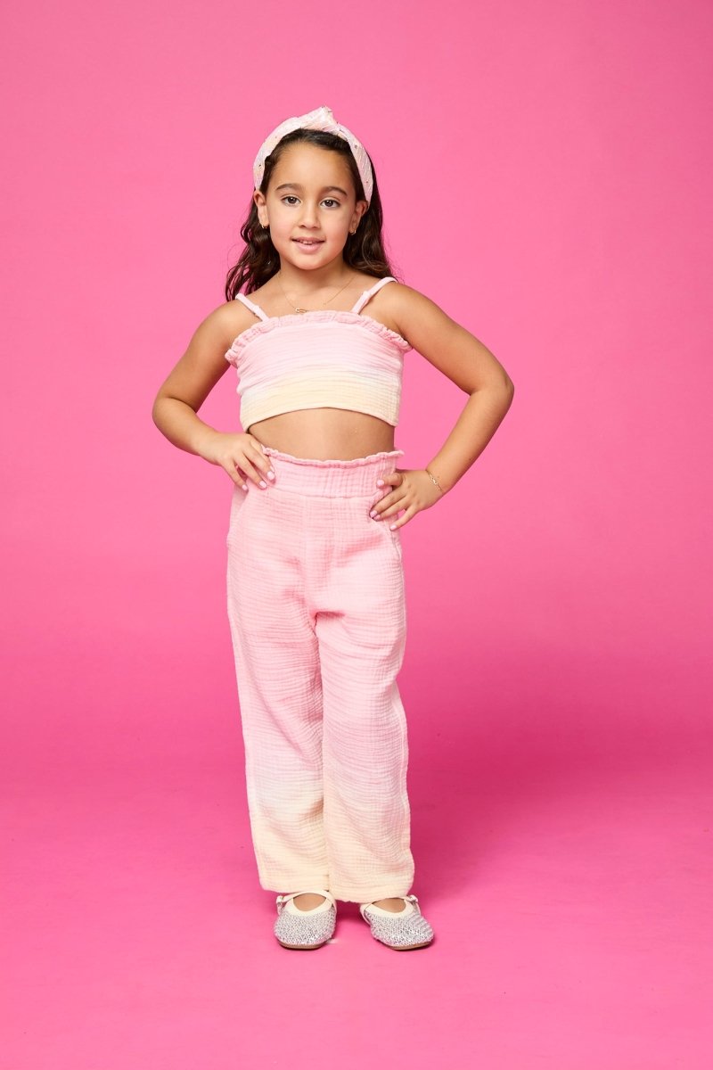 CABO DIP DYE CROP TOP AND PANTS SET - MINI DREAMERS