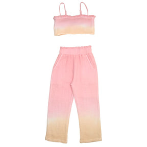 CABO DIP DYE CROP TOP AND PANTS SET - MINI DREAMERS