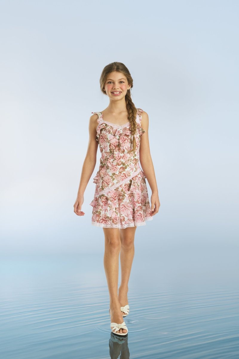 CAMELLIA FRILL MINI DRESS (PREORDER) - MARLO - DRESSES