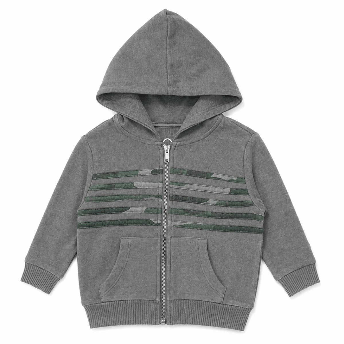 CAMO STRIPE ZIP UP HOODIE - CHASER KIDS