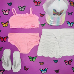 CANDY CRINKLE TWO PIECE BIKINI - LIMEAPPLE