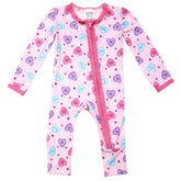 CANDY HEARTS ZIP FOOTIE - ESME