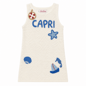 CAPRI OCEAN CROCHET KNIT COVER UP AUDIE DRESS - MC2 SAINT BARTH KIDS - COVER UPS