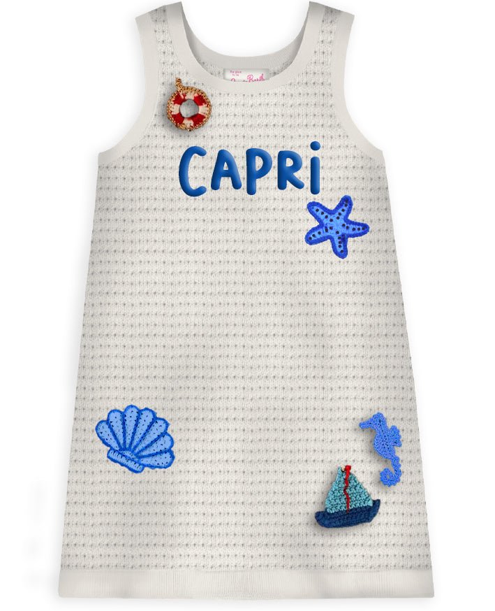 CAPRI OCEAN KNIT COVER UP AUDIE DRESS (PREORDER) - MC2 SAINT BARTH KIDS