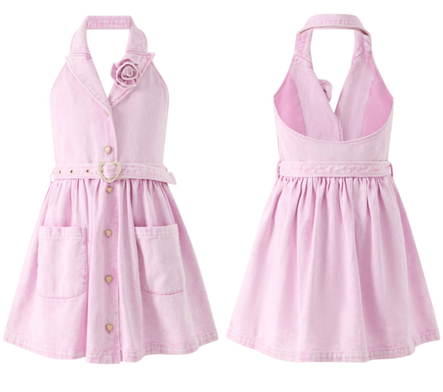 CATALINA DENIM HALTER MINI DRESS (PREORDER) - MARLO