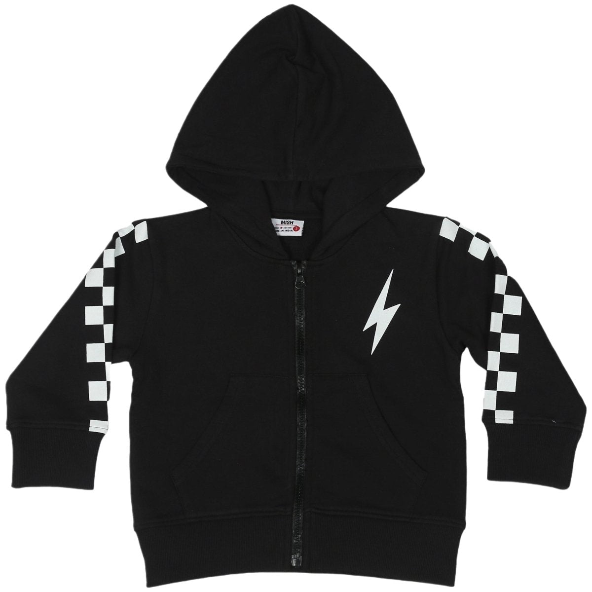 CHECKERED ZIP UP HOODIE (PREORDER) - MISH MISH