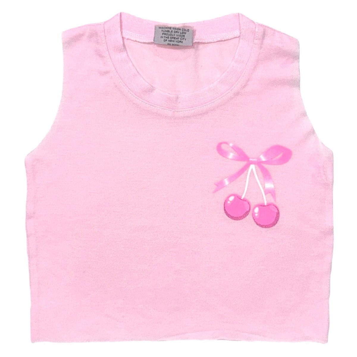 CHERRIES BOWS TANK TOP - TANK TOPS