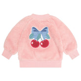 CHERRY BOW FURRY JACKET (PREORDER) - HUXBABY