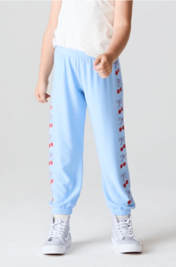 CHERRY BOWS SWEATPANTS (PREORDER) - CHASER KIDS