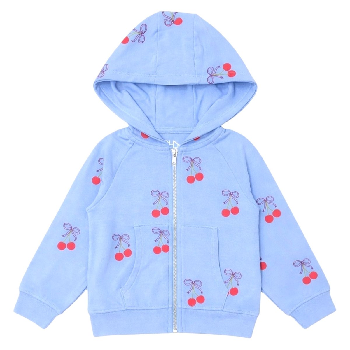 CHERRY BOWS ZIP UP HOODIE - CHASER KIDS