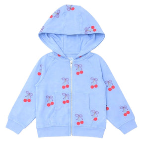 CHERRY BOWS ZIP UP HOODIE - CHASER KIDS - HOODIES