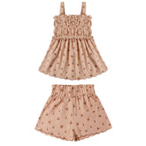 CHERRY EMBROIDERED TANK AND REMI SHORTS SET - SET