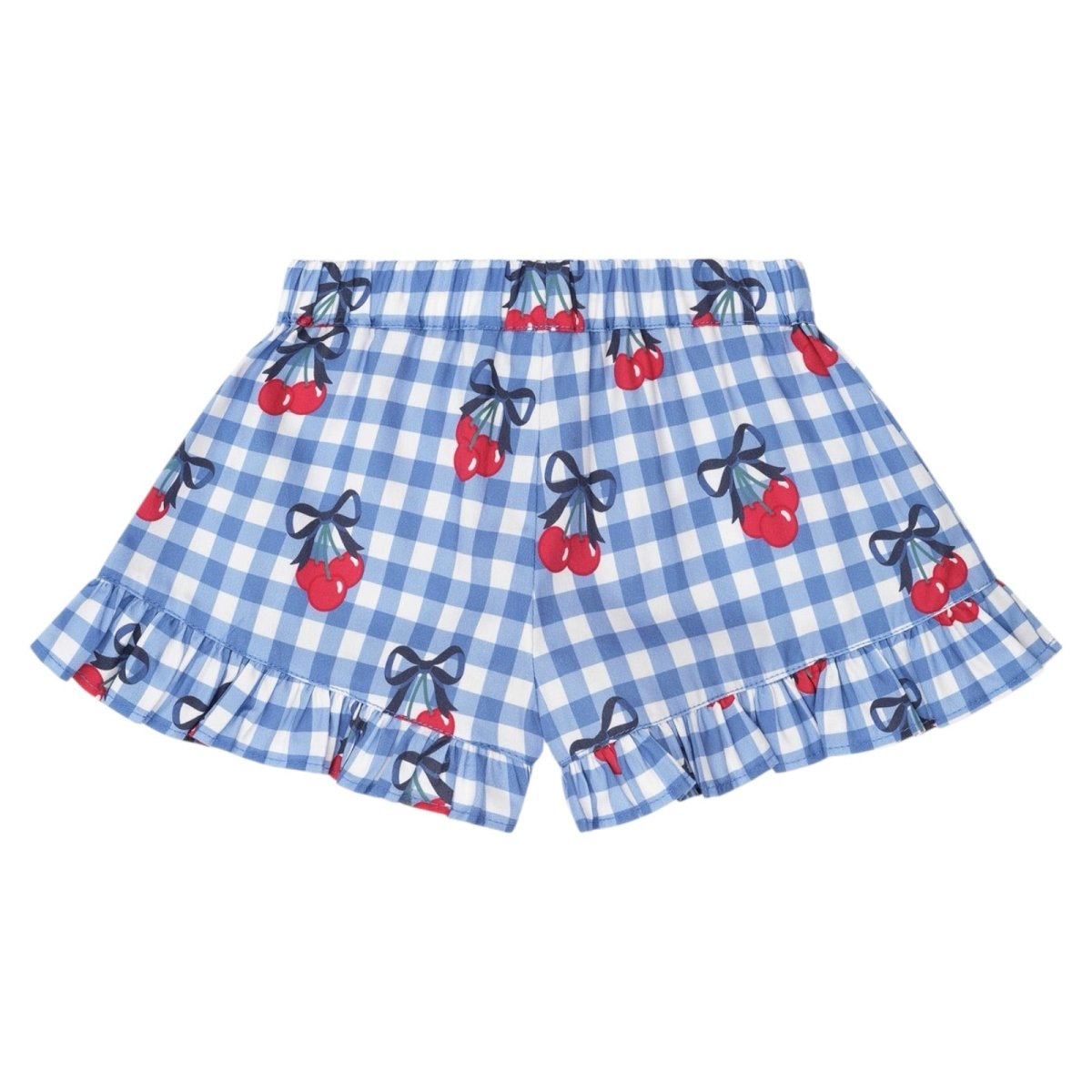 CHERRY GINGHAM SHORTS - HUXBABY