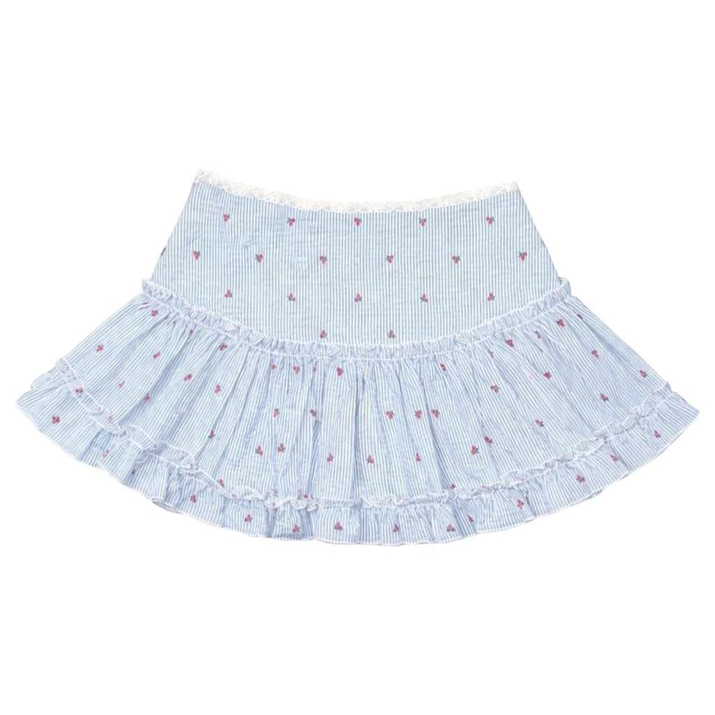 CHERRY SEERSUCKER DIXIE SKIRT