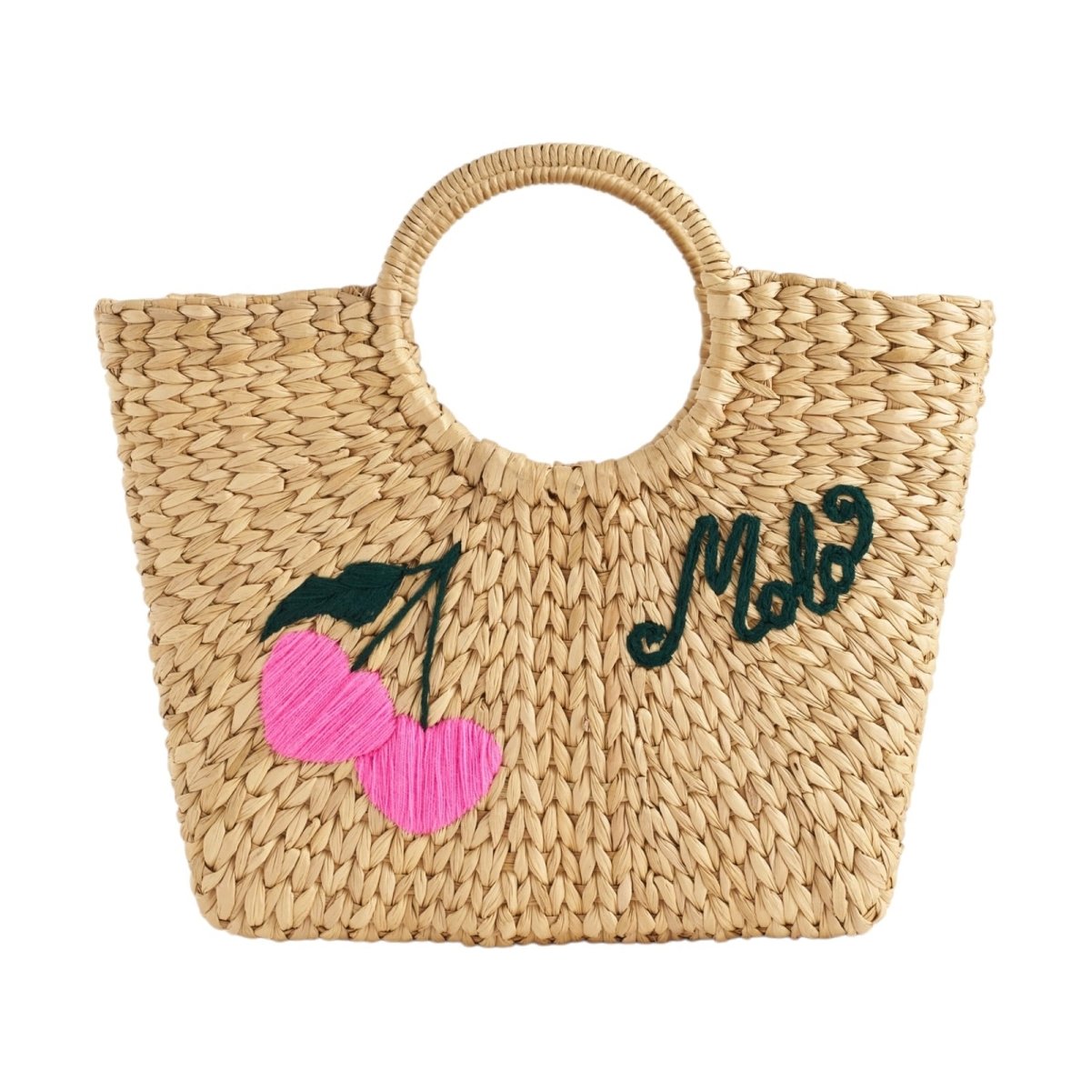 CHERRY STRAW BASKET BAG (PREORDER) - MOLO