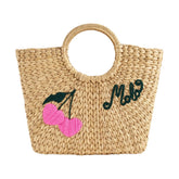 CHERRY STRAW BASKET BAG (PREORDER) - MOLO