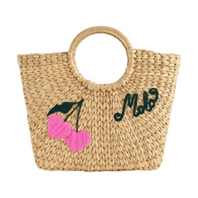 CHERRY STRAW BASKET BAG (PREORDER) - MOLO