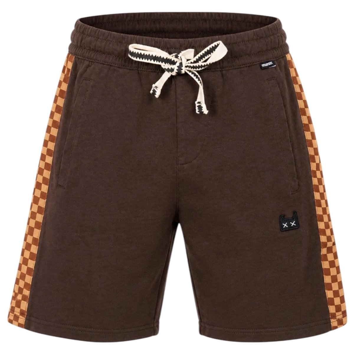 CHOCOLATE ALL STAR CHECKERED SHORTS (PREORDER) - MUNSTER KIDS