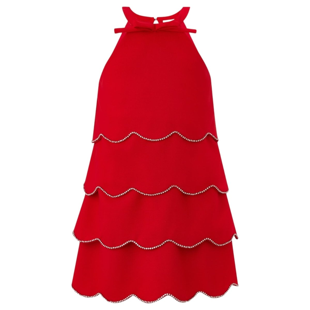 CHRISSY CRYSTAL SCALLOPED DRESS (PREORDER) - MARLO