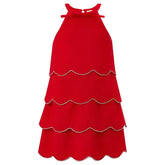 CHRISSY CRYSTAL SCALLOPED DRESS (PREORDER) - MARLO