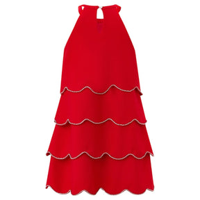 CHRISSY CRYSTAL SCALLOPED DRESS (PREORDER) - MARLO