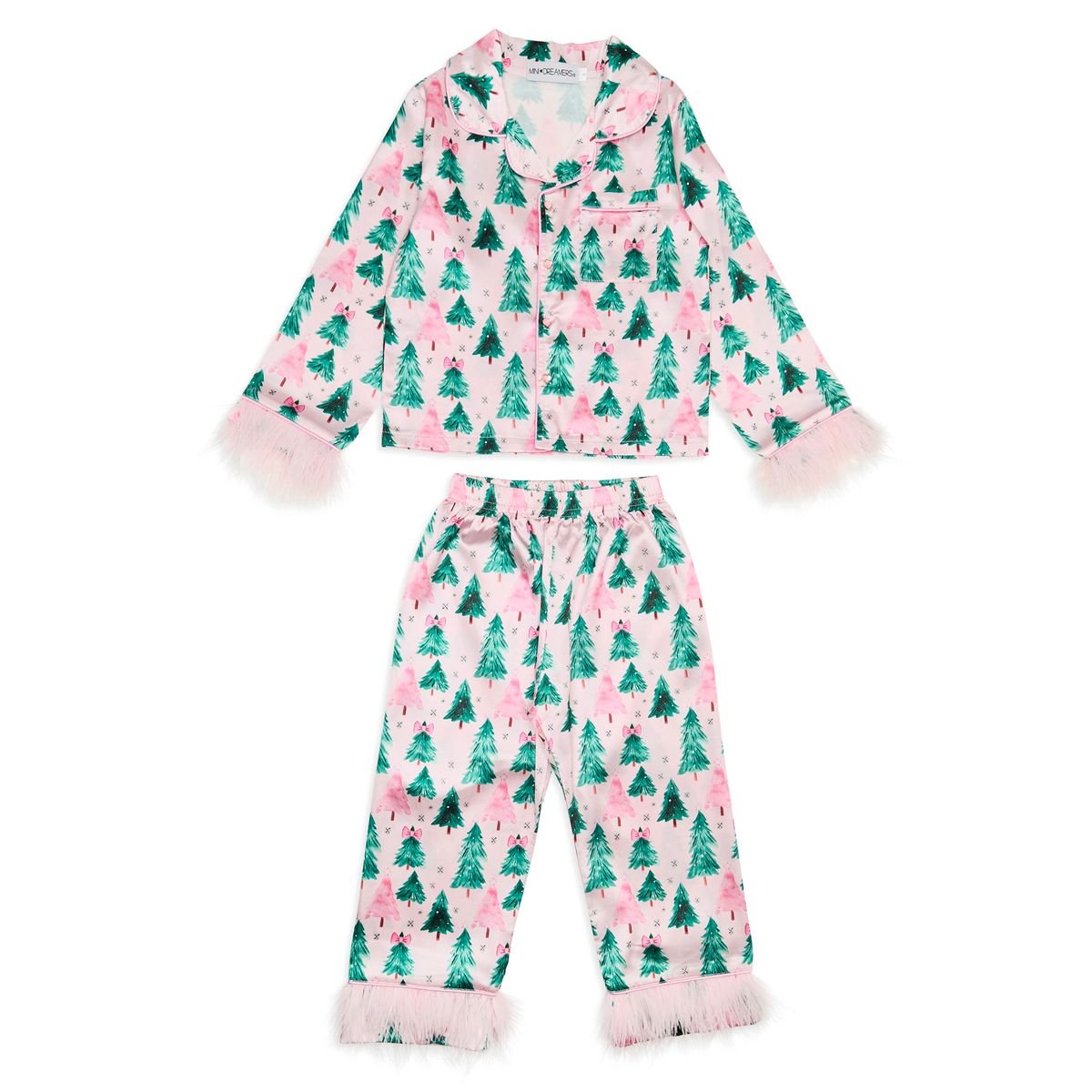 CHRISTMAS TREES SILKY SET W/ FEATHERS - MINI DREAMERS