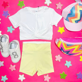 CITRINE AIR BIKER SHORTS - PETITE HAILEY