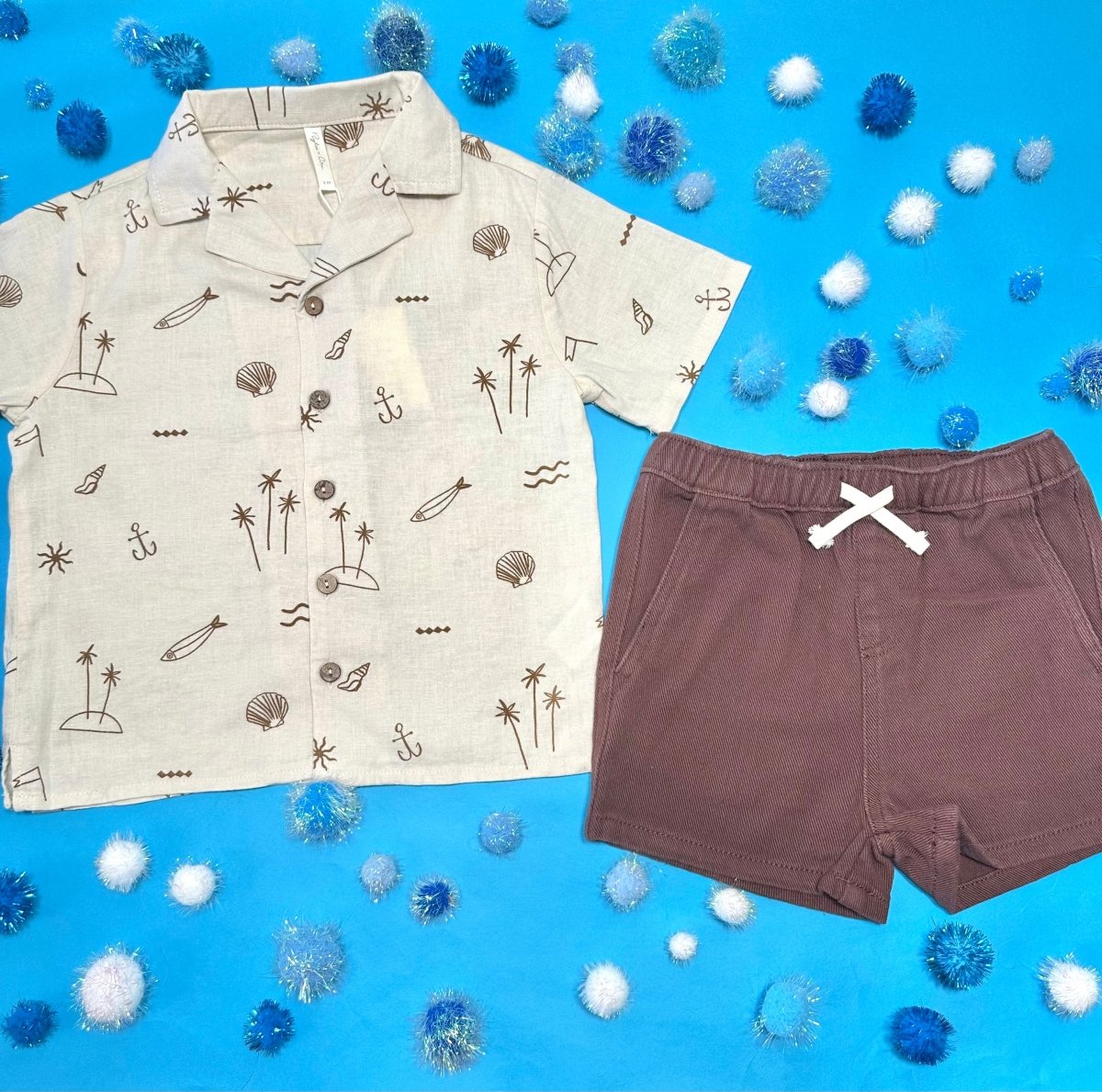 COASTAL BUTTON DOWN TOP - RYLEE + CRU