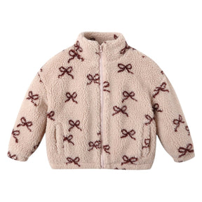 COCO BOWS FUZZY JACKET - JACKETS