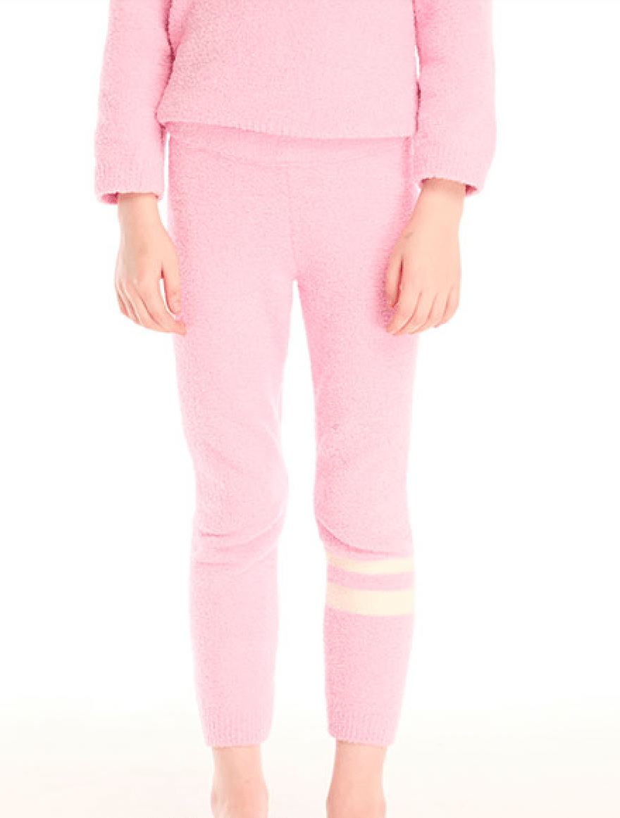 CONFETTI STRIPE FUZZY FLEECE LOUNGE LEGGINGS (PREORDER) - CHASER KIDS