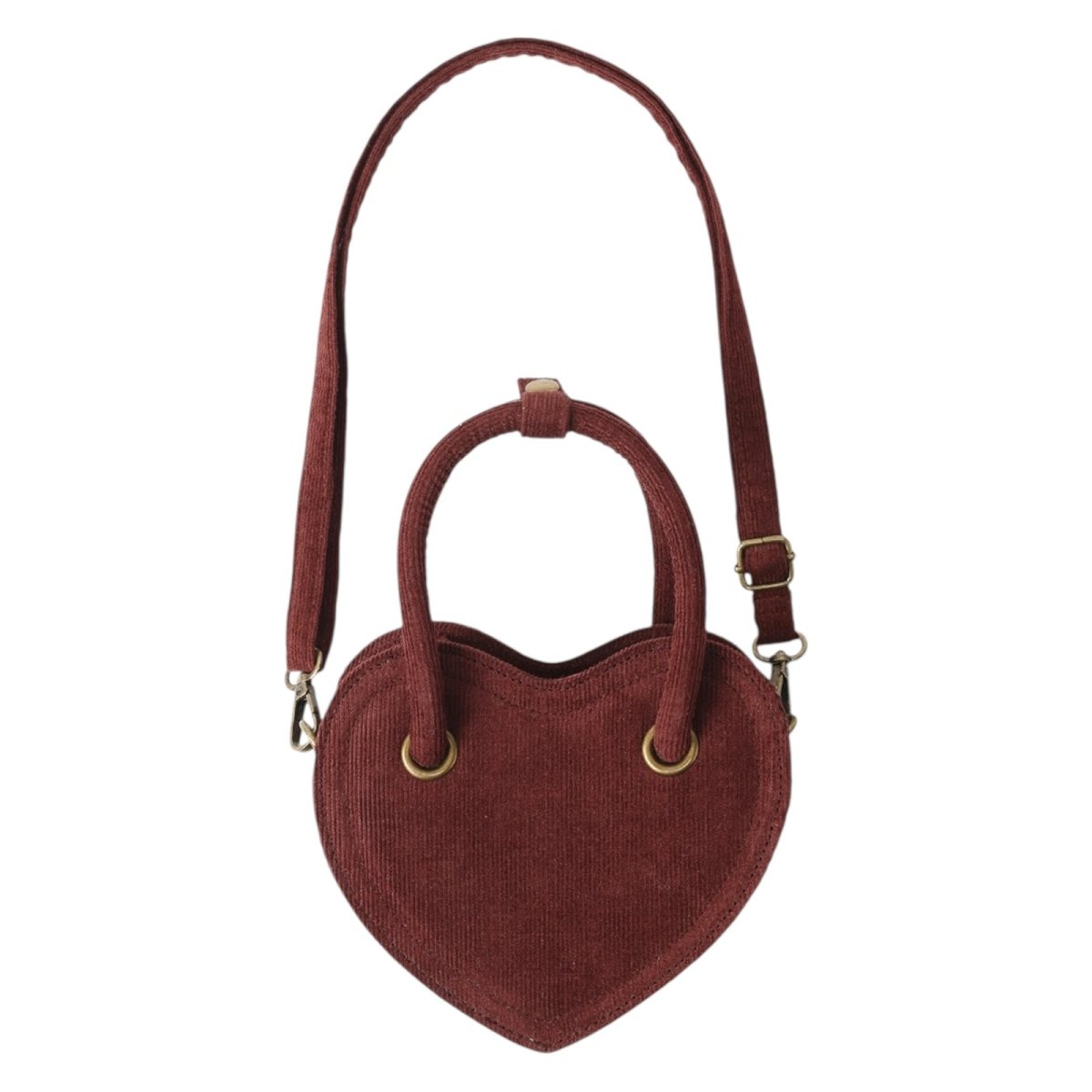 CORDUROY HEART PURSE - PURSES