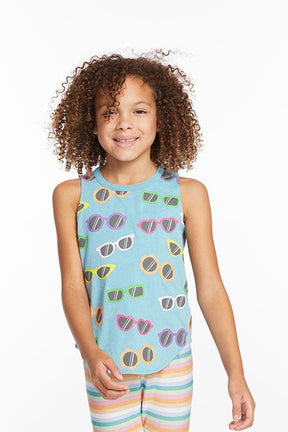 CRAZY SUNGLASSES TANK TOP - TANK TOPS