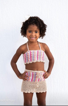 CROCHET BANDEAU TOP AND SKIRT SET (PREORDER) - PLANET SEA