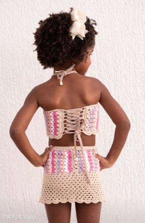 CROCHET BANDEAU TOP AND SKIRT SET (PREORDER) - PLANET SEA