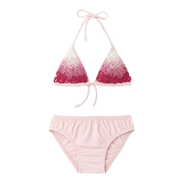 CROCHET FRINGE TWO PIECE BIKINI by PLANET SEA | Kids Fashion