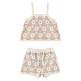 CROCHET LILI KNIT TANK AND SHORT SET - RYLEE + CRU - SET
