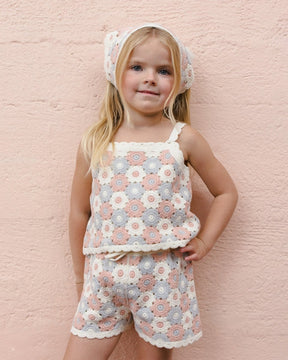 CROCHET LILI KNIT TANK AND SHORT SET - RYLEE + CRU - SET