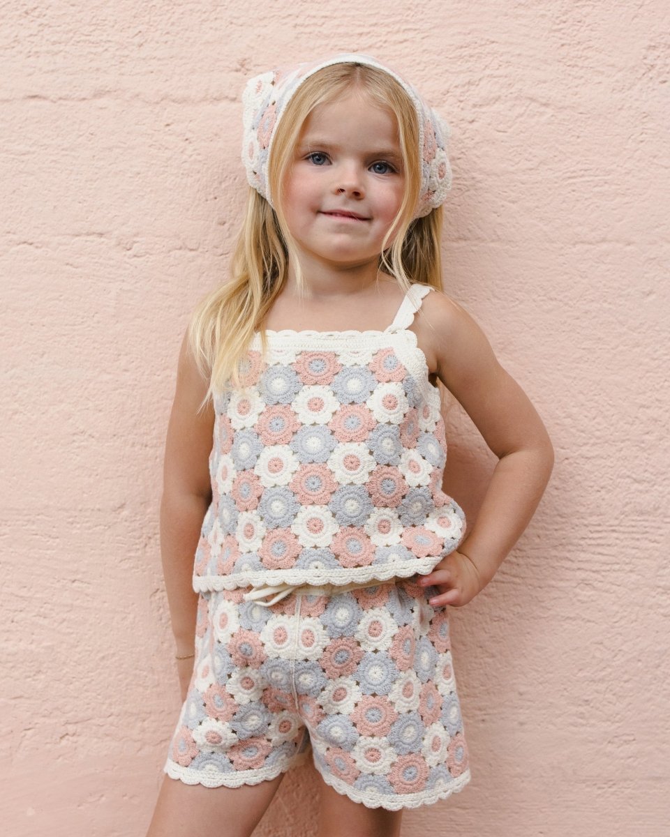 CROCHET LILI KNIT TANK AND SHORT SET - RYLEE + CRU - SET
