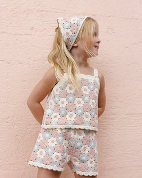 CROCHET LILI KNIT TANK AND SHORT SET - RYLEE + CRU - SET