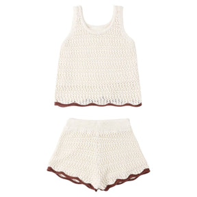 CROCHET TANK AND SHORTS SET - SET