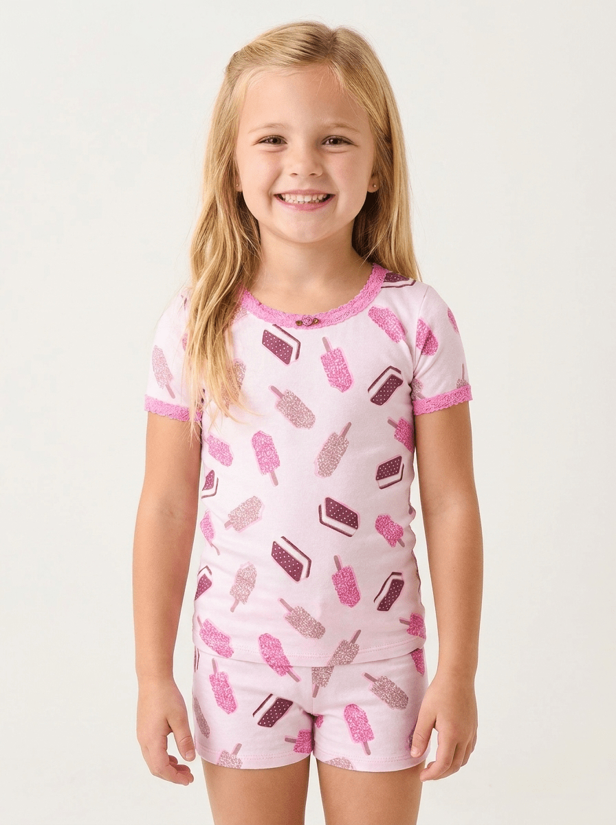 CRUNCH BARS SHORT SLEEVE/SHORTS PJS - ESME - PAJAMAS
