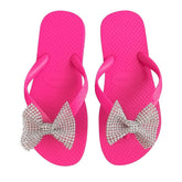 CRYSTAL BOW FLIP FLOP SANDALS - PLANET SEA