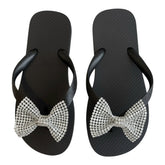 CRYSTAL BOW FLIP FLOP SANDALS (PREORDER) - PLANET SEA